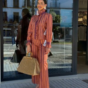 CONJUNTO SIENA NARANJA BERENJENA